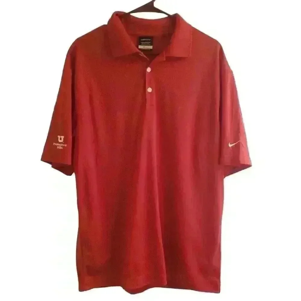 Nike Golf Men's Red Wicking Polo Shirt